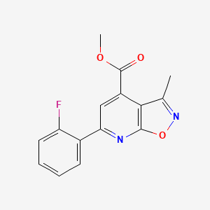 methyl 6-(2-fluorophenyl)-3-methylisoxazolo[5,4-b]pyridine-4-carboxylate