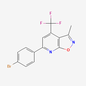 molecular formula C14H8BrF3N2O B4370685 6-(4-bromophenyl)-3-methyl-4-(trifluoromethyl)isoxazolo[5,4-b]pyridine 