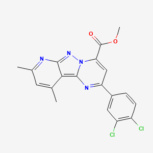 methyl 2-(3,4-dichlorophenyl)-8,10-dimethylpyrido[2',3':3,4]pyrazolo[1,5-a]pyrimidine-4-carboxylate