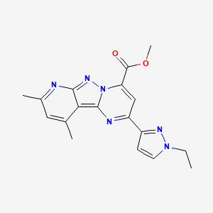 methyl 2-(1-ethyl-1H-pyrazol-3-yl)-8,10-dimethylpyrido[2',3':3,4]pyrazolo[1,5-a]pyrimidine-4-carboxylate