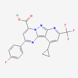 10-cyclopropyl-2-(4-fluorophenyl)-8-(trifluoromethyl)pyrido[2',3':3,4]pyrazolo[1,5-a]pyrimidine-4-carboxylic acid