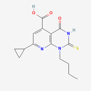 1-butyl-7-cyclopropyl-2-mercapto-4-oxo-1,4-dihydropyrido[2,3-d]pyrimidine-5-carboxylic acid