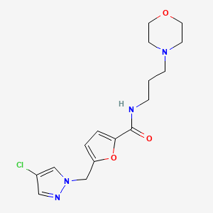 5-[(4-chloro-1H-pyrazol-1-yl)methyl]-N-[3-(4-morpholinyl)propyl]-2-furamide