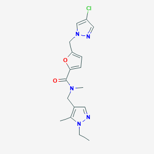 5-[(4-chloro-1H-pyrazol-1-yl)methyl]-N-[(1-ethyl-5-methyl-1H-pyrazol-4-yl)methyl]-N-methyl-2-furamide