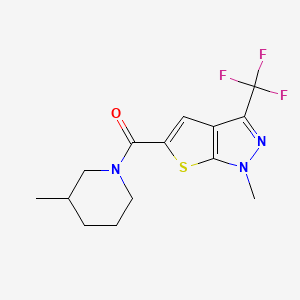 1-methyl-5-[(3-methyl-1-piperidinyl)carbonyl]-3-(trifluoromethyl)-1H-thieno[2,3-c]pyrazole