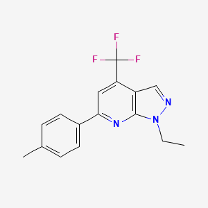 1-ethyl-6-(4-methylphenyl)-4-(trifluoromethyl)-1H-pyrazolo[3,4-b]pyridine