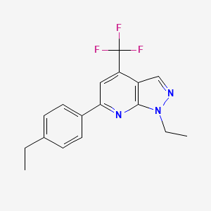 1-ethyl-6-(4-ethylphenyl)-4-(trifluoromethyl)-1H-pyrazolo[3,4-b]pyridine