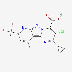 3-chloro-2-cyclopropyl-10-methyl-8-(trifluoromethyl)pyrido[2',3':3,4]pyrazolo[1,5-a]pyrimidine-4-carboxylic acid