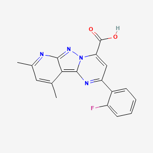 2-(2-fluorophenyl)-8,10-dimethylpyrido[2',3':3,4]pyrazolo[1,5-a]pyrimidine-4-carboxylic acid