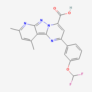 2-[3-(difluoromethoxy)phenyl]-8,10-dimethylpyrido[2',3':3,4]pyrazolo[1,5-a]pyrimidine-4-carboxylic acid