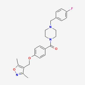 molecular formula C24H26FN3O3 B4371050 1-{4-[(3,5-dimethyl-4-isoxazolyl)methoxy]benzoyl}-4-(4-fluorobenzyl)piperazine 