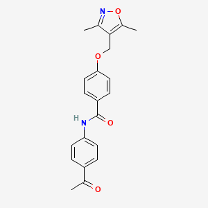 N-(4-acetylphenyl)-4-[(3,5-dimethyl-4-isoxazolyl)methoxy]benzamide