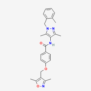4-[(3,5-dimethyl-4-isoxazolyl)methoxy]-N-[3,5-dimethyl-1-(2-methylbenzyl)-1H-pyrazol-4-yl]benzamide