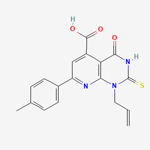 1-allyl-2-mercapto-7-(4-methylphenyl)-4-oxo-1,4-dihydropyrido[2,3-d]pyrimidine-5-carboxylic acid
