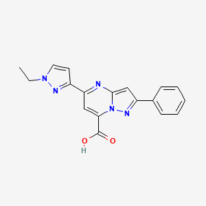 5-(1-ethyl-1H-pyrazol-3-yl)-2-phenylpyrazolo[1,5-a]pyrimidine-7-carboxylic acid