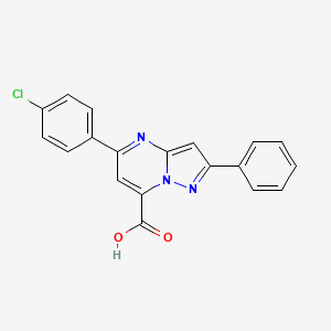 5-(4-chlorophenyl)-2-phenylpyrazolo[1,5-a]pyrimidine-7-carboxylic acid