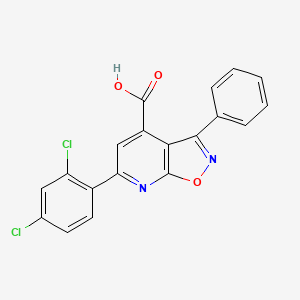 molecular formula C19H10Cl2N2O3 B4371131 6-(2,4-dichlorophenyl)-3-phenylisoxazolo[5,4-b]pyridine-4-carboxylic acid 