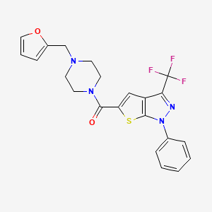 5-{[4-(2-furylmethyl)-1-piperazinyl]carbonyl}-1-phenyl-3-(trifluoromethyl)-1H-thieno[2,3-c]pyrazole