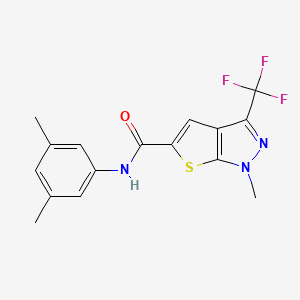 N-(3,5-dimethylphenyl)-1-methyl-3-(trifluoromethyl)-1H-thieno[2,3-c]pyrazole-5-carboxamide