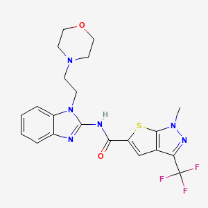 1-methyl-N-{1-[2-(4-morpholinyl)ethyl]-1H-benzimidazol-2-yl}-3-(trifluoromethyl)-1H-thieno[2,3-c]pyrazole-5-carboxamide