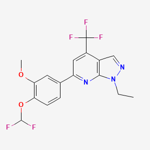 6-[4-(difluoromethoxy)-3-methoxyphenyl]-1-ethyl-4-(trifluoromethyl)-1H-pyrazolo[3,4-b]pyridine