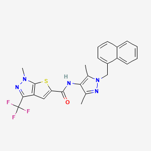 N-[3,5-dimethyl-1-(1-naphthylmethyl)-1H-pyrazol-4-yl]-1-methyl-3-(trifluoromethyl)-1H-thieno[2,3-c]pyrazole-5-carboxamide