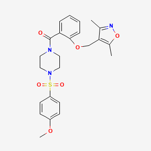 1-{2-[(3,5-dimethyl-4-isoxazolyl)methoxy]benzoyl}-4-[(4-methoxyphenyl)sulfonyl]piperazine