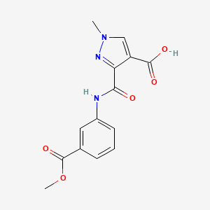 3-{[3-(METHOXYCARBONYL)ANILINO]CARBONYL}-1-METHYL-1H-PYRAZOLE-4-CARBOXYLIC ACID