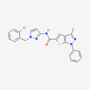 N-[1-(2-chlorobenzyl)-1H-pyrazol-3-yl]-3-methyl-1-phenyl-1H-thieno[2,3-c]pyrazole-5-carboxamide