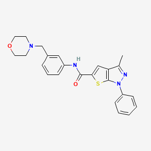 3-methyl-N-[3-(4-morpholinylmethyl)phenyl]-1-phenyl-1H-thieno[2,3-c]pyrazole-5-carboxamide