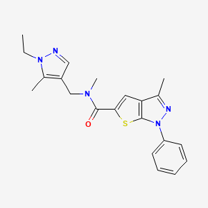 N~5~-[(1-ETHYL-5-METHYL-1H-PYRAZOL-4-YL)METHYL]-N~5~,3-DIMETHYL-1-PHENYL-1H-THIENO[2,3-C]PYRAZOLE-5-CARBOXAMIDE