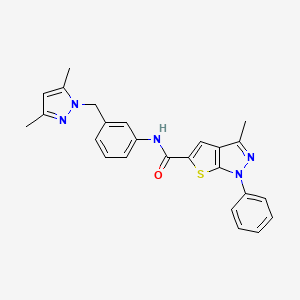 N-{3-[(3,5-dimethyl-1H-pyrazol-1-yl)methyl]phenyl}-3-methyl-1-phenyl-1H-thieno[2,3-c]pyrazole-5-carboxamide