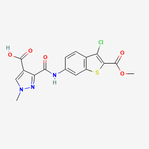 3-({[3-chloro-2-(methoxycarbonyl)-1-benzothien-6-yl]amino}carbonyl)-1-methyl-1H-pyrazole-4-carboxylic acid
