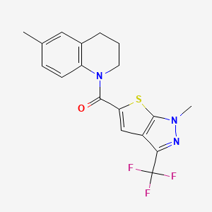 6-methyl-1-{[1-methyl-3-(trifluoromethyl)-1H-thieno[2,3-c]pyrazol-5-yl]carbonyl}-1,2,3,4-tetrahydroquinoline