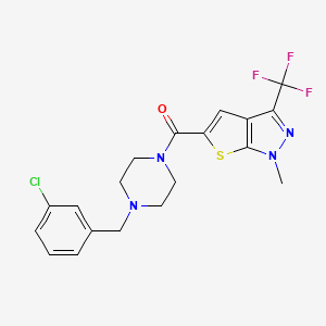 [4-(3-CHLOROBENZYL)PIPERAZINO][1-METHYL-3-(TRIFLUOROMETHYL)-1H-THIENO[2,3-C]PYRAZOL-5-YL]METHANONE