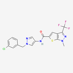 N~5~-[1-(3-CHLOROBENZYL)-1H-PYRAZOL-4-YL]-1-METHYL-3-(TRIFLUOROMETHYL)-1H-THIENO[2,3-C]PYRAZOLE-5-CARBOXAMIDE