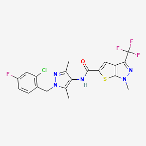 N~5~-[1-(2-CHLORO-4-FLUOROBENZYL)-3,5-DIMETHYL-1H-PYRAZOL-4-YL]-1-METHYL-3-(TRIFLUOROMETHYL)-1H-THIENO[2,3-C]PYRAZOLE-5-CARBOXAMIDE