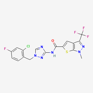 N~5~-[1-(2-CHLORO-4-FLUOROBENZYL)-1H-1,2,4-TRIAZOL-3-YL]-1-METHYL-3-(TRIFLUOROMETHYL)-1H-THIENO[2,3-C]PYRAZOLE-5-CARBOXAMIDE