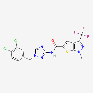 N~5~-[1-(3,4-DICHLOROBENZYL)-1H-1,2,4-TRIAZOL-3-YL]-1-METHYL-3-(TRIFLUOROMETHYL)-1H-THIENO[2,3-C]PYRAZOLE-5-CARBOXAMIDE