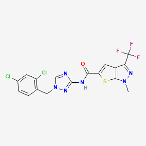 N~5~-[1-(2,4-DICHLOROBENZYL)-1H-1,2,4-TRIAZOL-3-YL]-1-METHYL-3-(TRIFLUOROMETHYL)-1H-THIENO[2,3-C]PYRAZOLE-5-CARBOXAMIDE