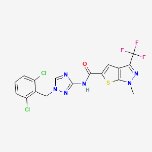 N~5~-[1-(2,6-DICHLOROBENZYL)-1H-1,2,4-TRIAZOL-3-YL]-1-METHYL-3-(TRIFLUOROMETHYL)-1H-THIENO[2,3-C]PYRAZOLE-5-CARBOXAMIDE