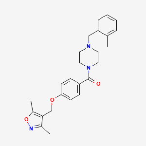 {4-[(3,5-DIMETHYL-4-ISOXAZOLYL)METHOXY]PHENYL}[4-(2-METHYLBENZYL)PIPERAZINO]METHANONE