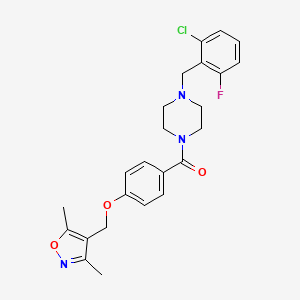 molecular formula C24H25ClFN3O3 B4371768 1-(2-chloro-6-fluorobenzyl)-4-{4-[(3,5-dimethyl-4-isoxazolyl)methoxy]benzoyl}piperazine 