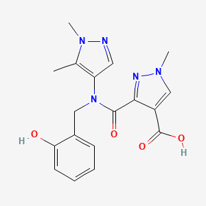 3-{[(1,5-dimethyl-1H-pyrazol-4-yl)(2-hydroxybenzyl)amino]carbonyl}-1-methyl-1H-pyrazole-4-carboxylic acid