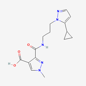 3-({[3-(5-cyclopropyl-1H-pyrazol-1-yl)propyl]amino}carbonyl)-1-methyl-1H-pyrazole-4-carboxylic acid