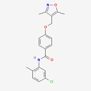 molecular formula C20H19ClN2O3 B4371843 N-(5-chloro-2-methylphenyl)-4-[(3,5-dimethyl-4-isoxazolyl)methoxy]benzamide 