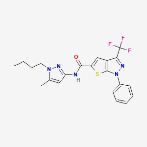 N~5~-(1-BUTYL-5-METHYL-1H-PYRAZOL-3-YL)-1-PHENYL-3-(TRIFLUOROMETHYL)-1H-THIENO[2,3-C]PYRAZOLE-5-CARBOXAMIDE