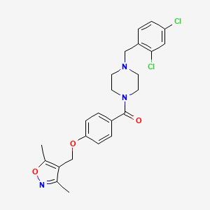 [4-(2,4-DICHLOROBENZYL)PIPERAZINO]{4-[(3,5-DIMETHYL-4-ISOXAZOLYL)METHOXY]PHENYL}METHANONE