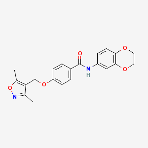 N~1~-(2,3-DIHYDRO-1,4-BENZODIOXIN-6-YL)-4-[(3,5-DIMETHYL-4-ISOXAZOLYL)METHOXY]BENZAMIDE