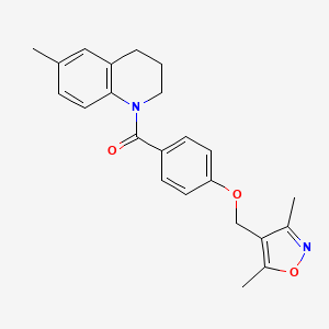 {4-[(3,5-DIMETHYL-4-ISOXAZOLYL)METHOXY]PHENYL}[6-METHYL-3,4-DIHYDRO-1(2H)-QUINOLINYL]METHANONE